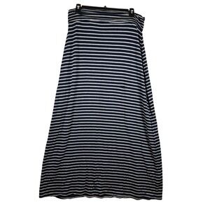 J. Crew Maxi Skirt. Women's M. Navy & Gray Stripe.